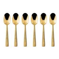 Sambonet Набор из 6 ложек для эспрессо Siena PVD Gold