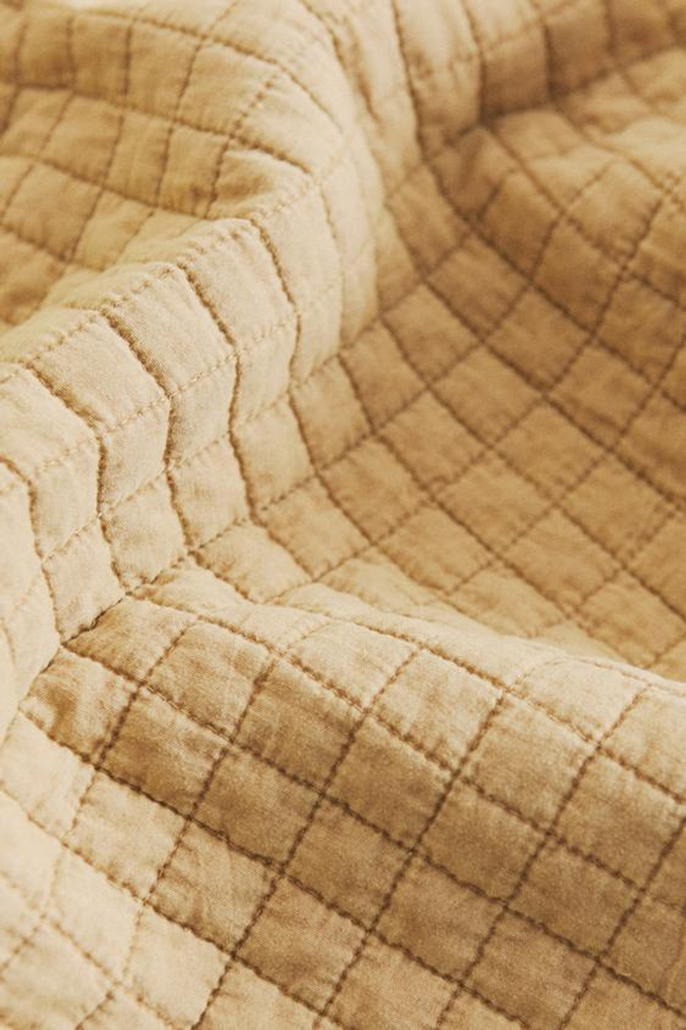 ZARA HOME ДЕТСКОЕ СТЕГАНОЕ КВАДРАТНОЕ ОДЕЯЛО, ГОРЧИЧНО-ЖЕЛТЫЙ