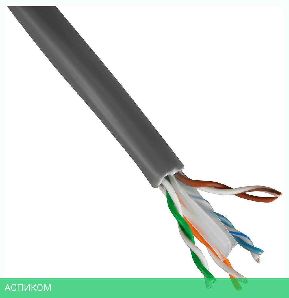 Кабель сетевой Buro UTP4 cat6 305м серый (BU-COP-052)