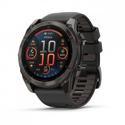 Умные часы Garmin Fenix 8 51мм AMOLED Sapphire, угольно-черный DLC