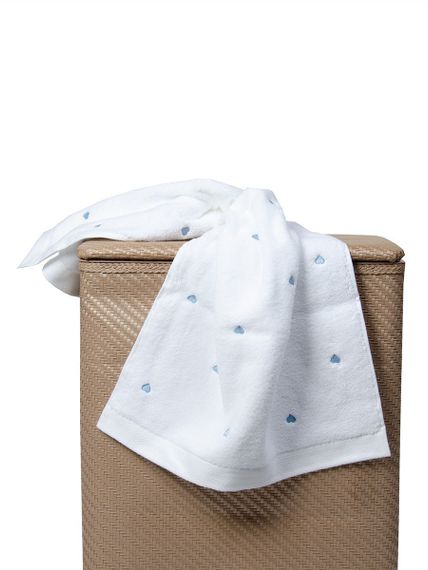 Махровое полотенце MICRO COTTON - МИКРО КОТТОН бело/голубой Maison Dor (Турция)