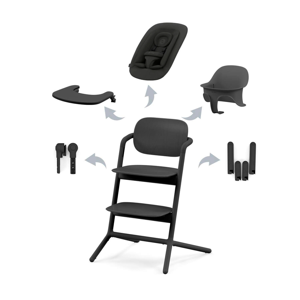 Стульчик для кормления Cybex Lemo 4 в 1 цвет Stunning Black (черный)