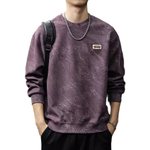 Толстовка осенняя стираная с облаками, с длинными рукавами в американском стиле