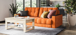 Диван Босс Велюр Алькантара оранж