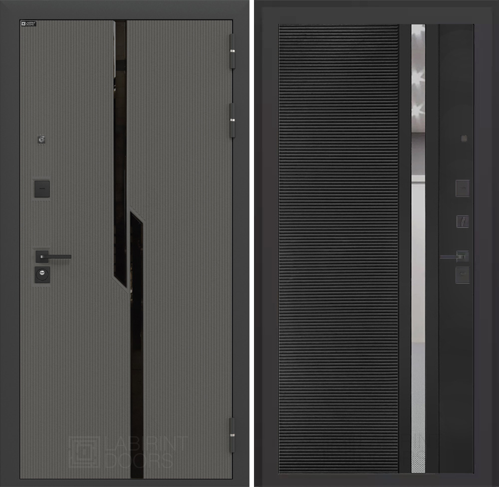 Карбон 31 чёрный кварц, зеркальная вставка с тонировкой