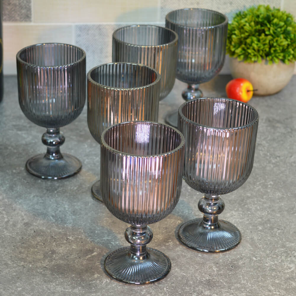 Набор бокалов 6шт 260мл, цветное стекло