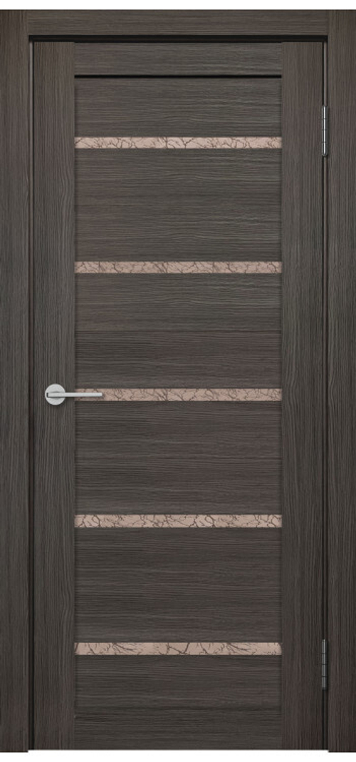 Межкомнатная дверь X-4 / Цвет тон Грей / Остекление "Гранит бронза" / Двери Верда