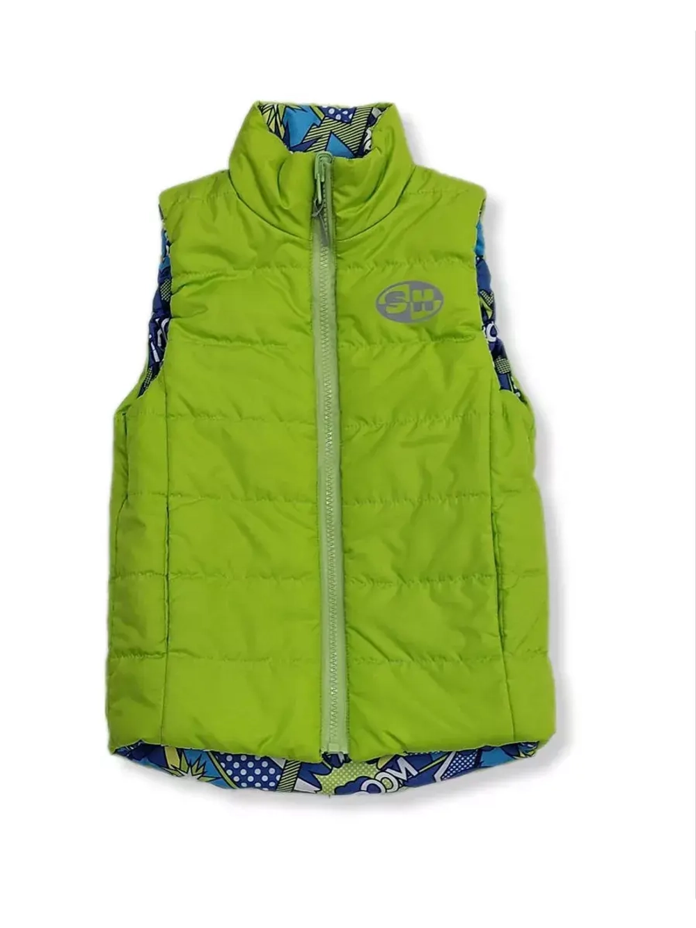 Жилетка детская на весну-лето двусторонняя.