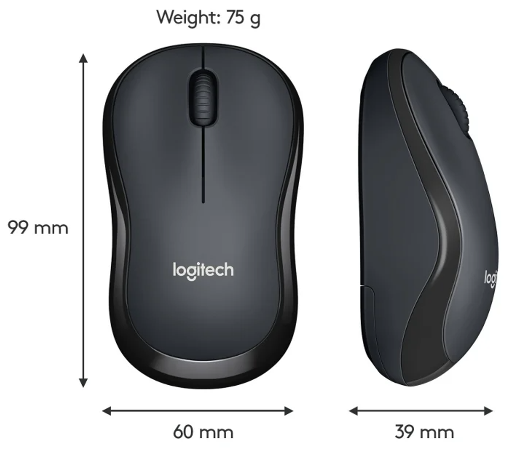 Беспроводная мышь Logitech M220 Silent, Black