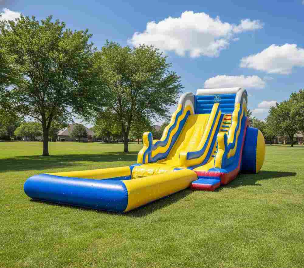 Водная горка с бассейном «Пляжный оазис 2», 14×4,5×6,5 м