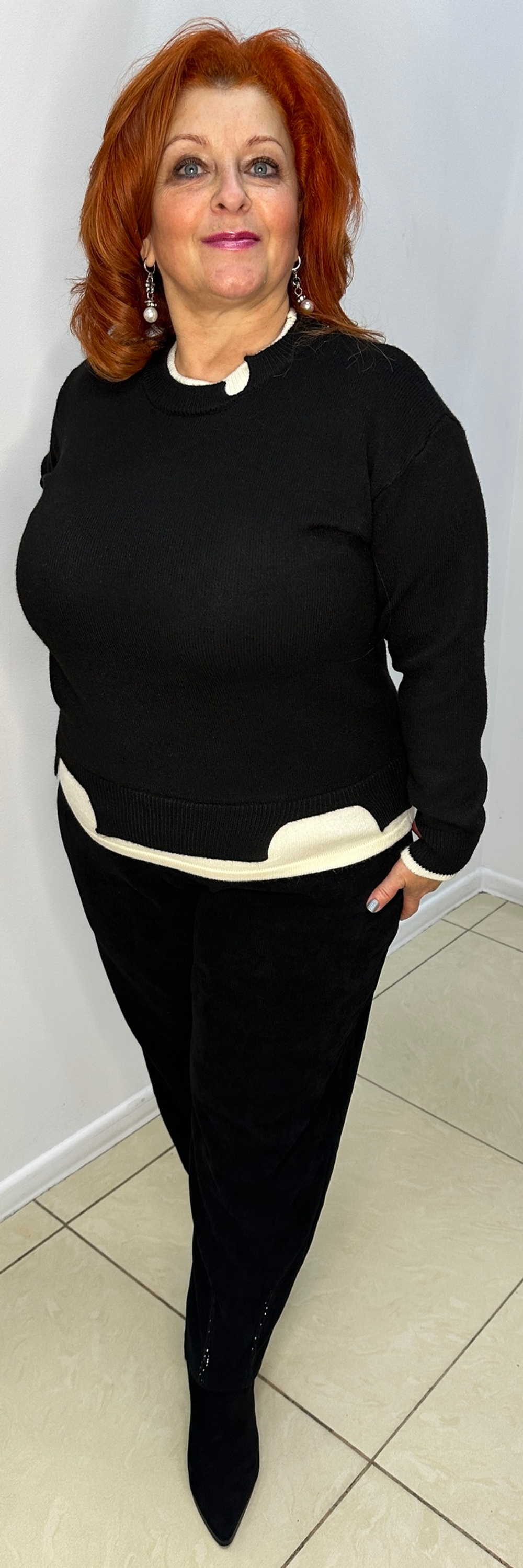 Джемпер, имитация двойки