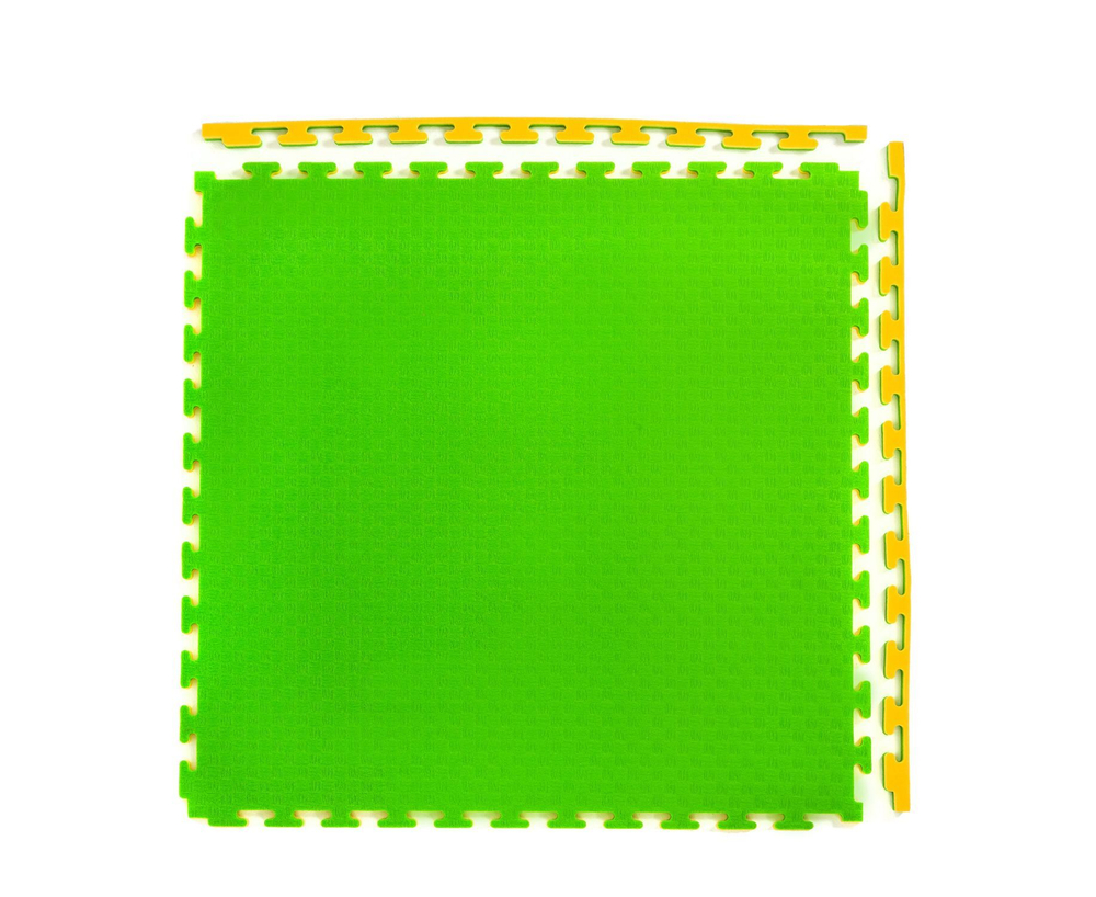 Будо-мат, 100 x 100 см, 20 мм, цвет жёлто-зелёный