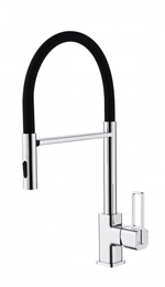 12127 Смеситель для кухни с гиб. МАГНИТ. изливом (ХРОМ+ЧЕР.) GANZER (10/1шт)