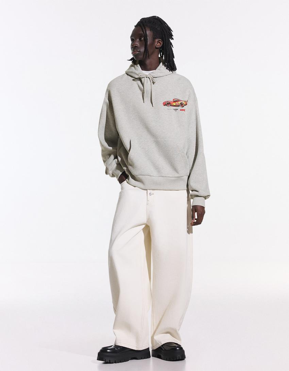 BERSHKA Худи с принтом McQueen, серый
