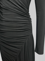 Платье Kaisha укороченное однотонное асимметричное со шлейфом