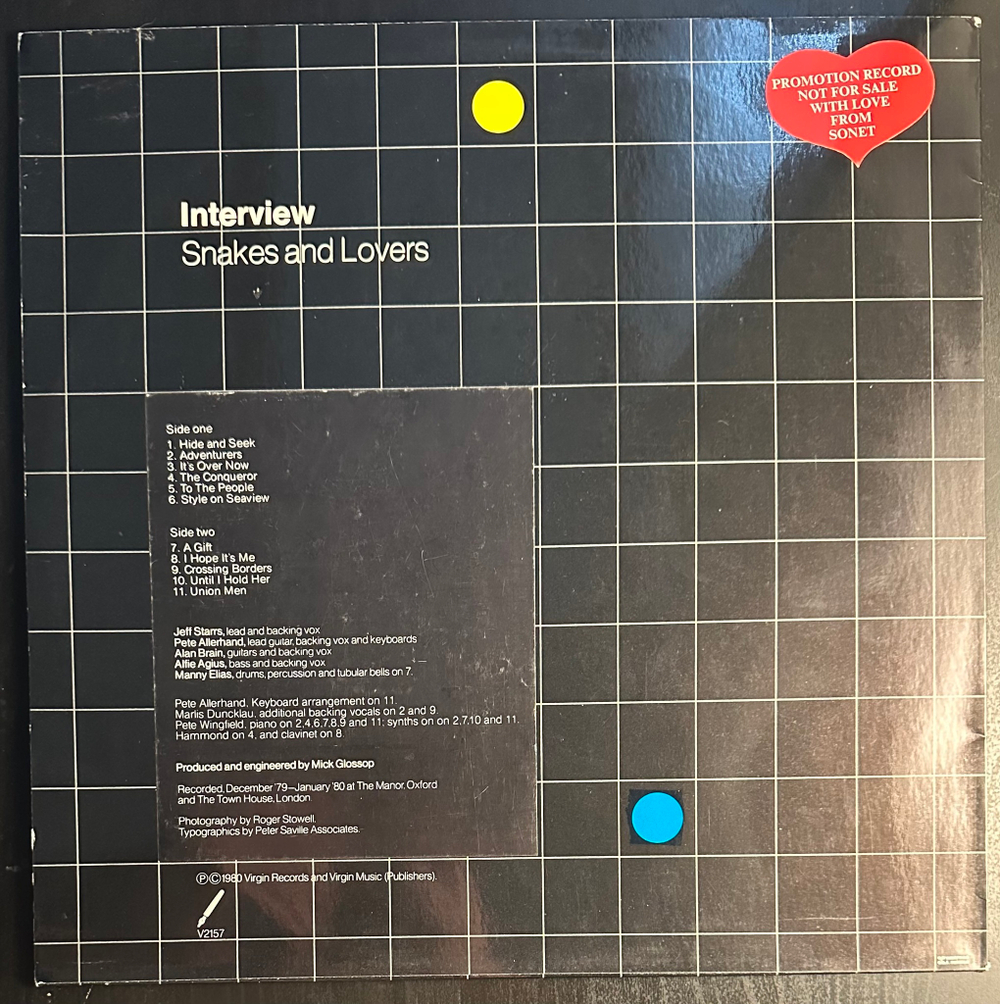 Interview - Snakes And Lovers (Англия 1980г.)