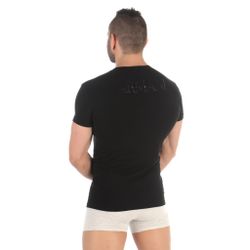 Мужская футболка черная с v-вырезом Emporio Armani 110810_CC716 00020