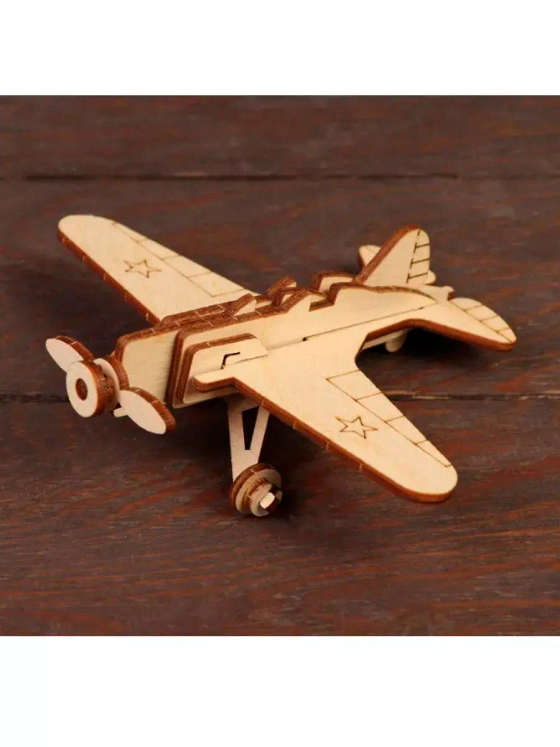 Деревянный конструктор Военный самолёт И-16