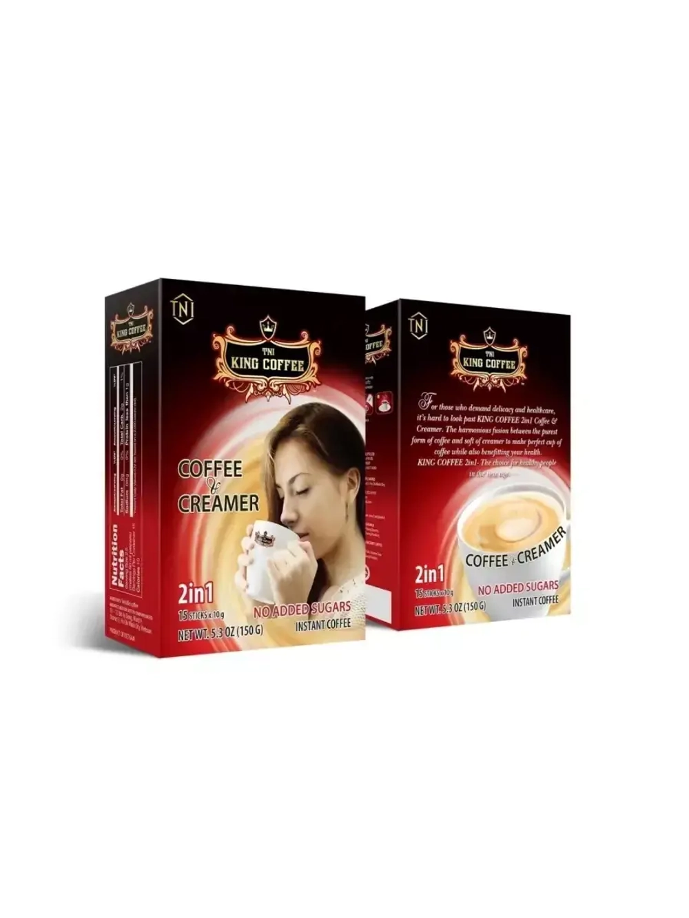 Растворимый вьетнамский кофе King Coffee and Creamer (кофе и сливки, 2 в 1), 15 пак.