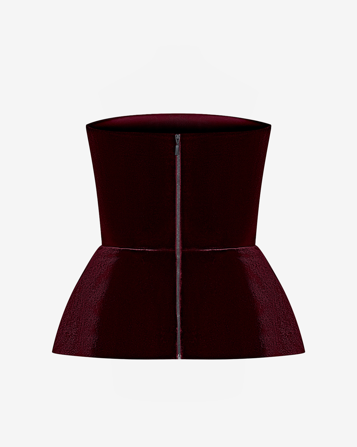 Топ корсетный из бархата с баской
