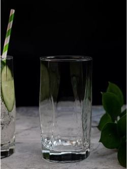 Набор изогнутых бокалов для воды, 450 мл, 6 шт. прозрачные