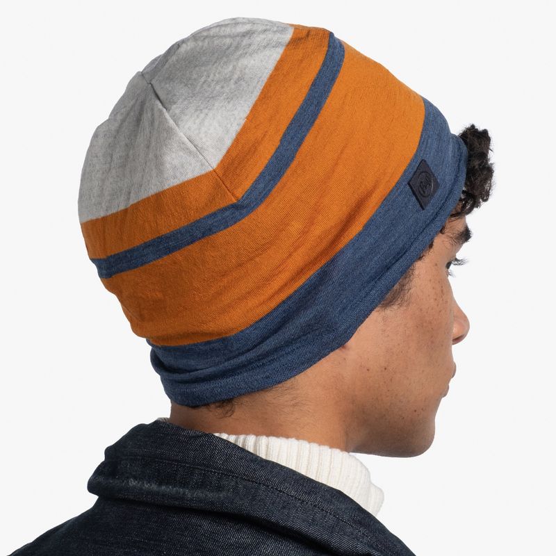 Тонкая шерстяная шапка Buff Merino Move Hat Steel Blue Фото 4