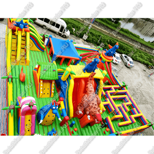 Большая площадка с высокой горкой "Дино-городок" 20*15*6.5 м