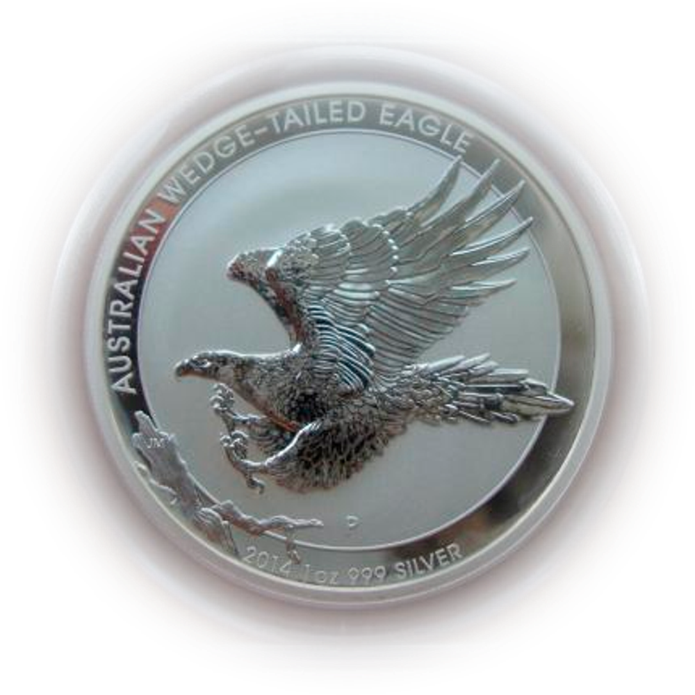 Австралия 1 доллар 2014 Клинохвостый орел СЛАБ PCGS СЕРЕБРО 402