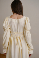 Платье Адель c лебедем для бер. и кор. мам, Кремовый