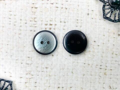 Пуговицы, d 1,5 см, чёрный с белым