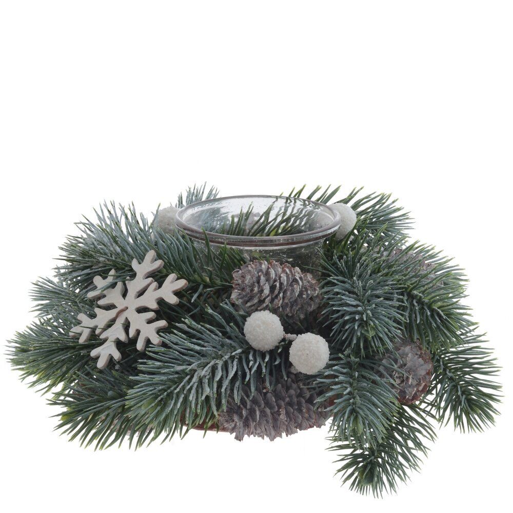 GAEM Подсвечник "Новогодняя композиция", L18 W18 H7 см