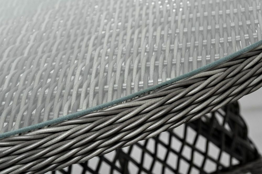 "Дольче" обеденная группа из искусственного ротанга, цвет графит