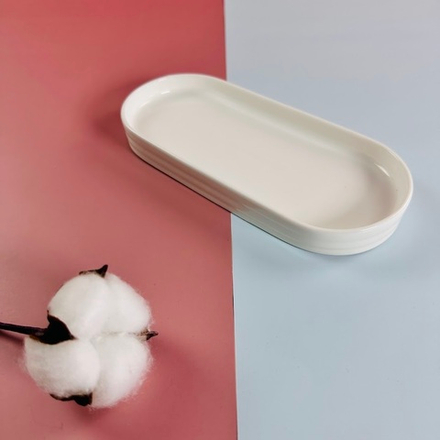 Lenardi 181-229 Овальное блюдо 20,5см BIANCO в под.уп.(х48)Фарфор