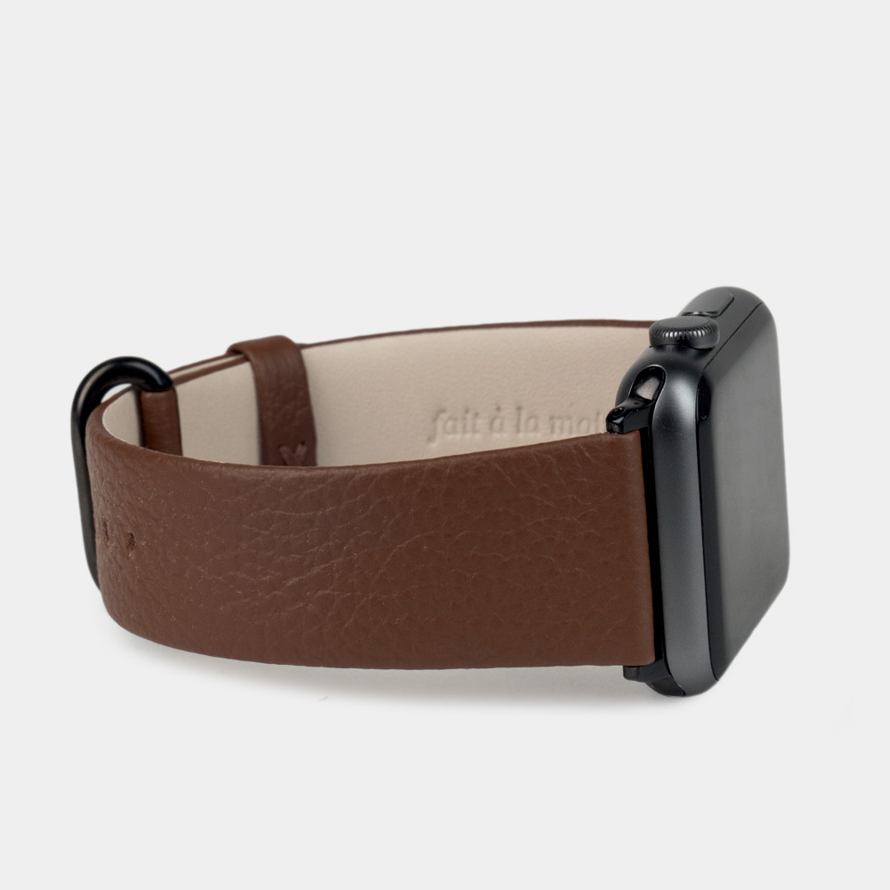 Ремешок для Apple Watch 44/45/46 mm из кожи теленка, цвета шоколад