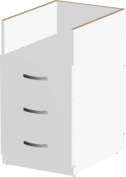 Корпус тумбы приставной 3 ящика