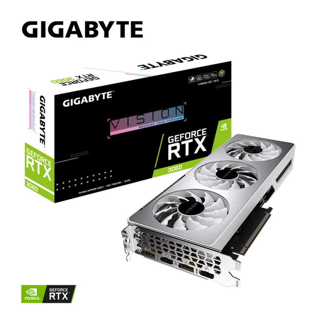 Видеокарта Gigabyte GeForce RTX 3060 VISION OC LHR 12G (GV-N3060VISION OC-12GD 2.0 LHR)