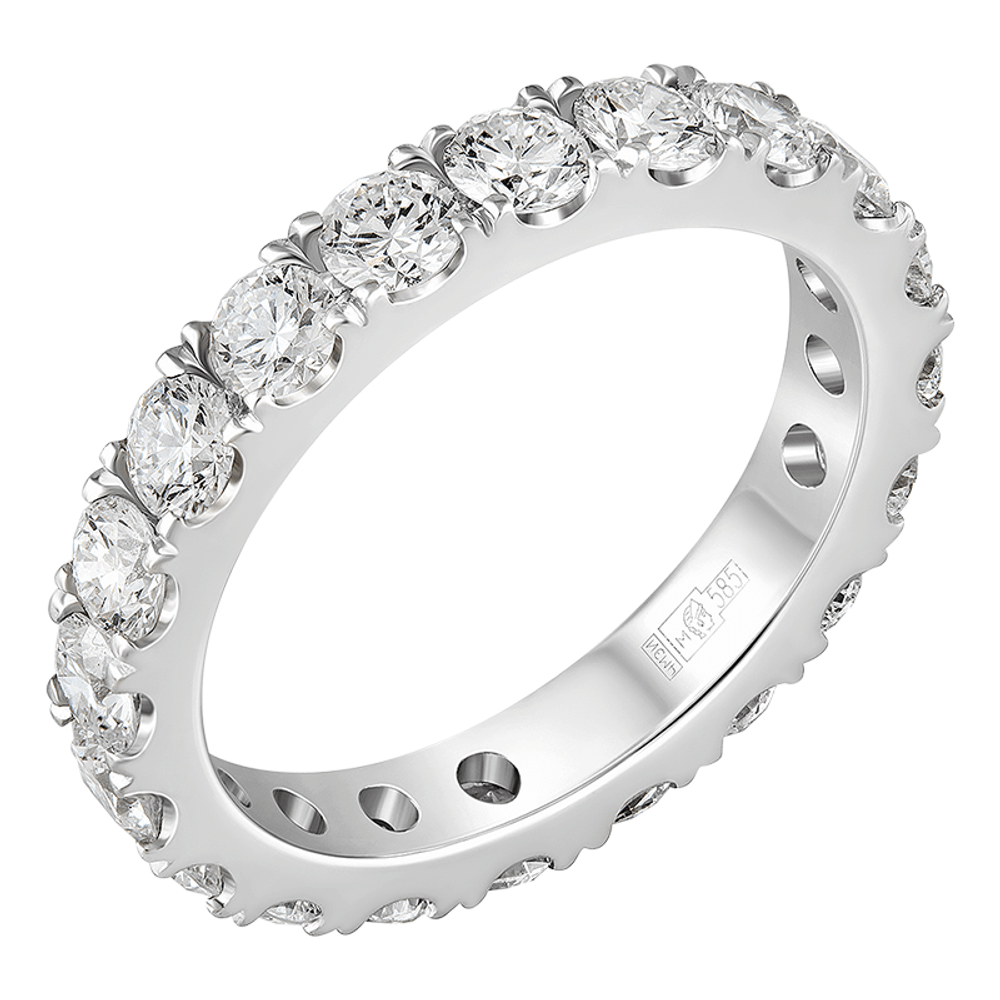 Кольцо с выращенными бриллиантами 1.957 ct