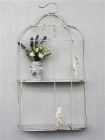 Полка металлическая настенная "Клетка с птичкой"