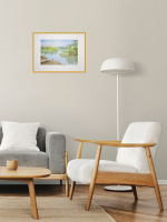 Картина авторская акварельная в паспарту 30х40 см на стену для интерьера "Майская Желча"