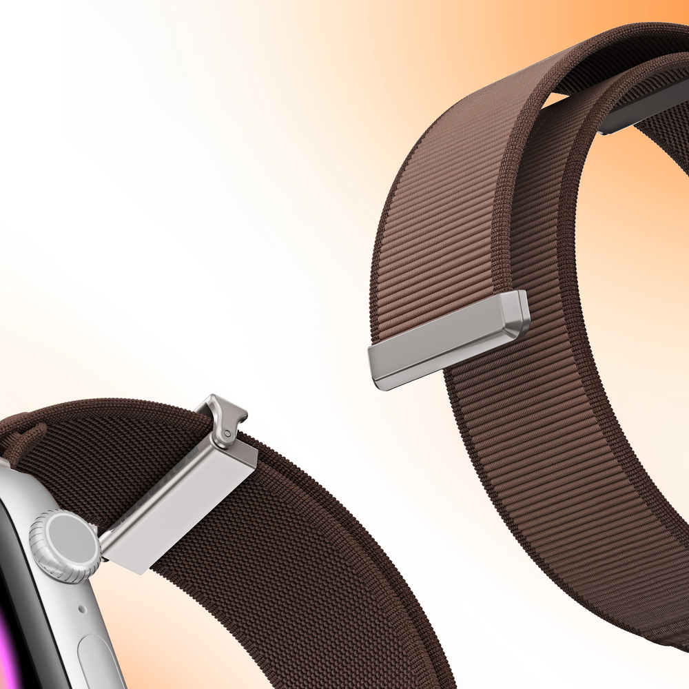 Ремешок коричневого цвета (Sienna) с магнитной фиксацией для смарт часов Apple Watch размером 38, 40, 41 и 42MM, серия Strap (YM Series) от Dux Ducis