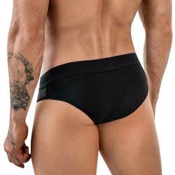Мужские трусы брифы черные с сеткой Clever Moda EROS BRIEF 184911