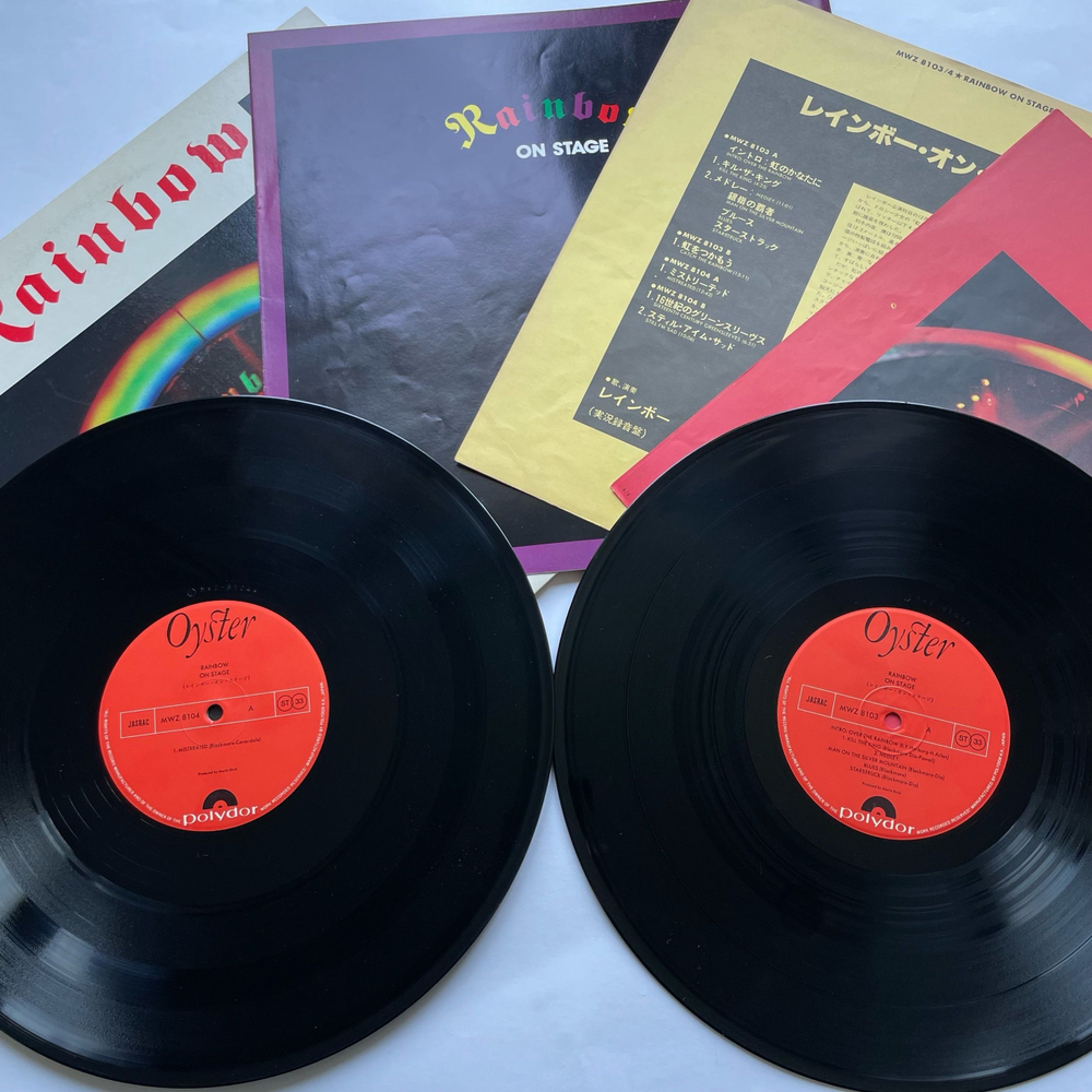 Винтажная виниловая пластинка LP Rainbow On Stage (Япония 1977) (Без Оби)
