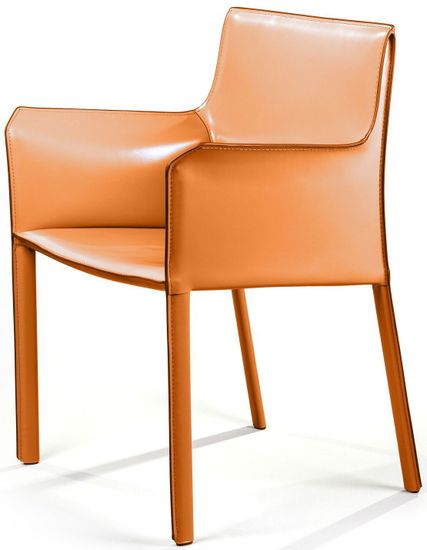 Стул с подлокотниками Barrie, кожа camel
