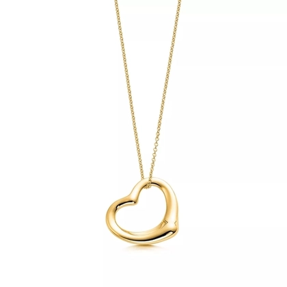 Подвеска из жёлтого золота 18k💠Tiffany Open Heart 22 mm