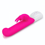 Розовый вибромассажер для G-точки Come hither G-Spot Rabbit - 24,5 см. (Цвет: розовый)