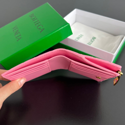 Bottega Veneta Small Intrecciato Bi-Fold Zip Wallet