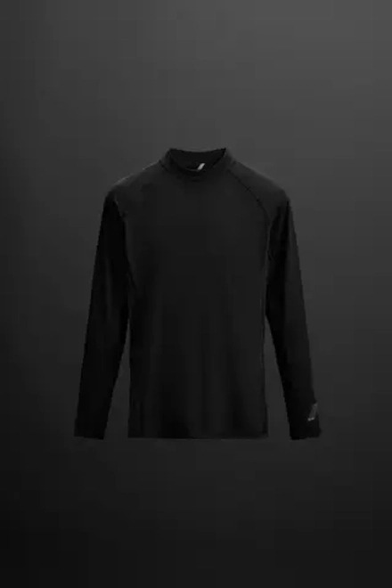 ZARA ФУТБОЛКА ДЛЯ СЕРФИНГА UPF40+ С ДЛИННЫМИ РУКАВАМИ, ЧЕРНЫЙ