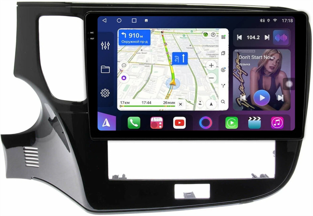 Магнитола Mitsubishi Outlander 3 2019-2022 (прямоугольный климат) - FarCar BM2005M-2K монитор 10.36" 2K QLED на Android 14, TS10, 4+32Гб, CarPlay, 4G SIM-слот