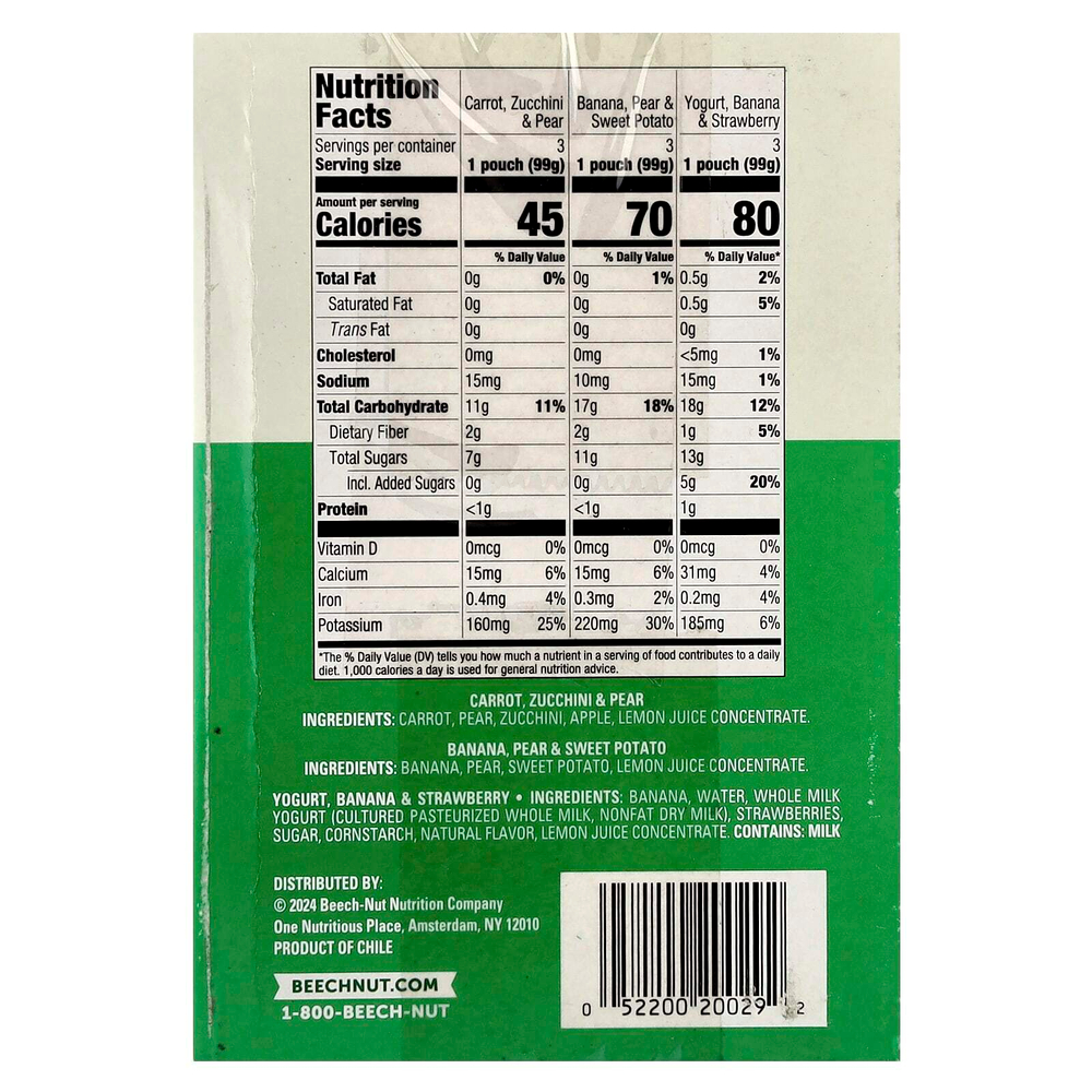 Beech-Nut, Favorite Flavors, для детей от 6 месяцев и старше, 9 пакетиков, 99 г (3,5 унции)
