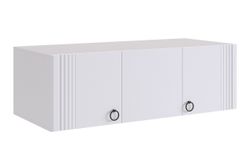 Антресоль трехдверная "Ева" 117.01 (белое дерево/белый матовый)